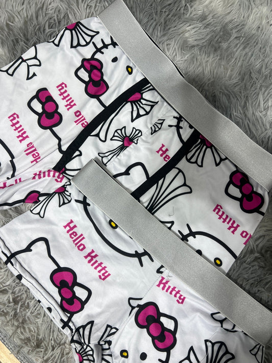 hello kitty cruces fondo blanco dúo con boxer
