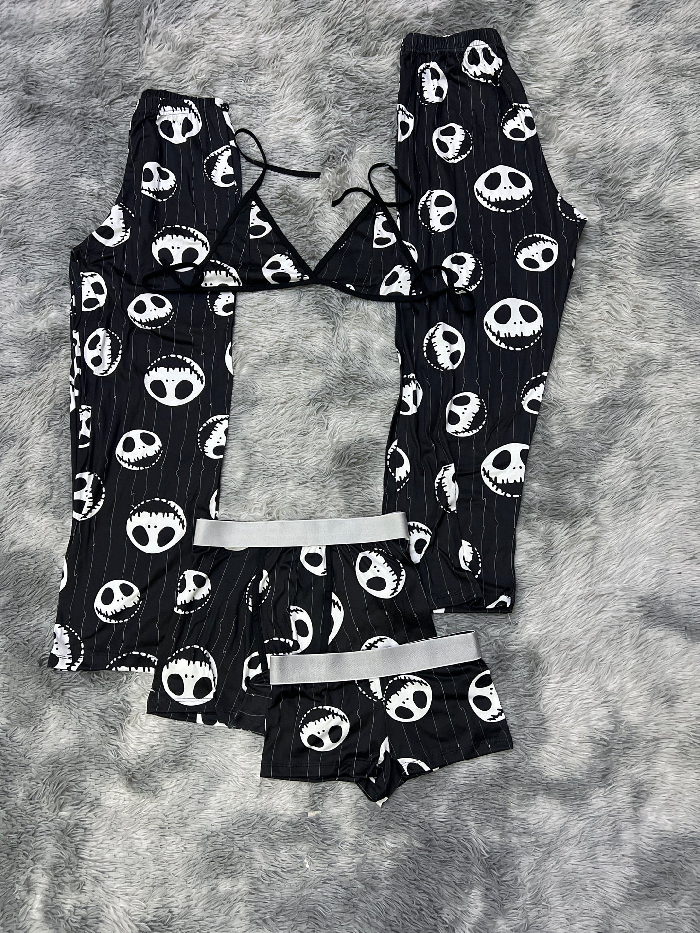 Jack Print 5 piece pajama set For Couples 👻🎃 halloween