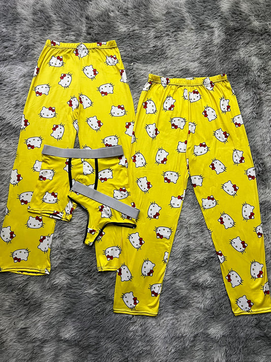 Caritas Gatunas Amarillo Duo Unitalla De 5 Piezas.