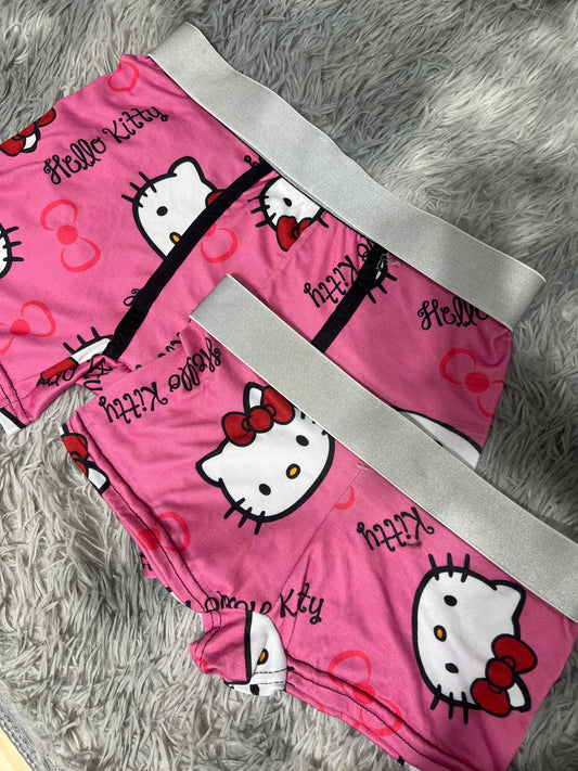 hello kitty fondo rosa dúo con boxer