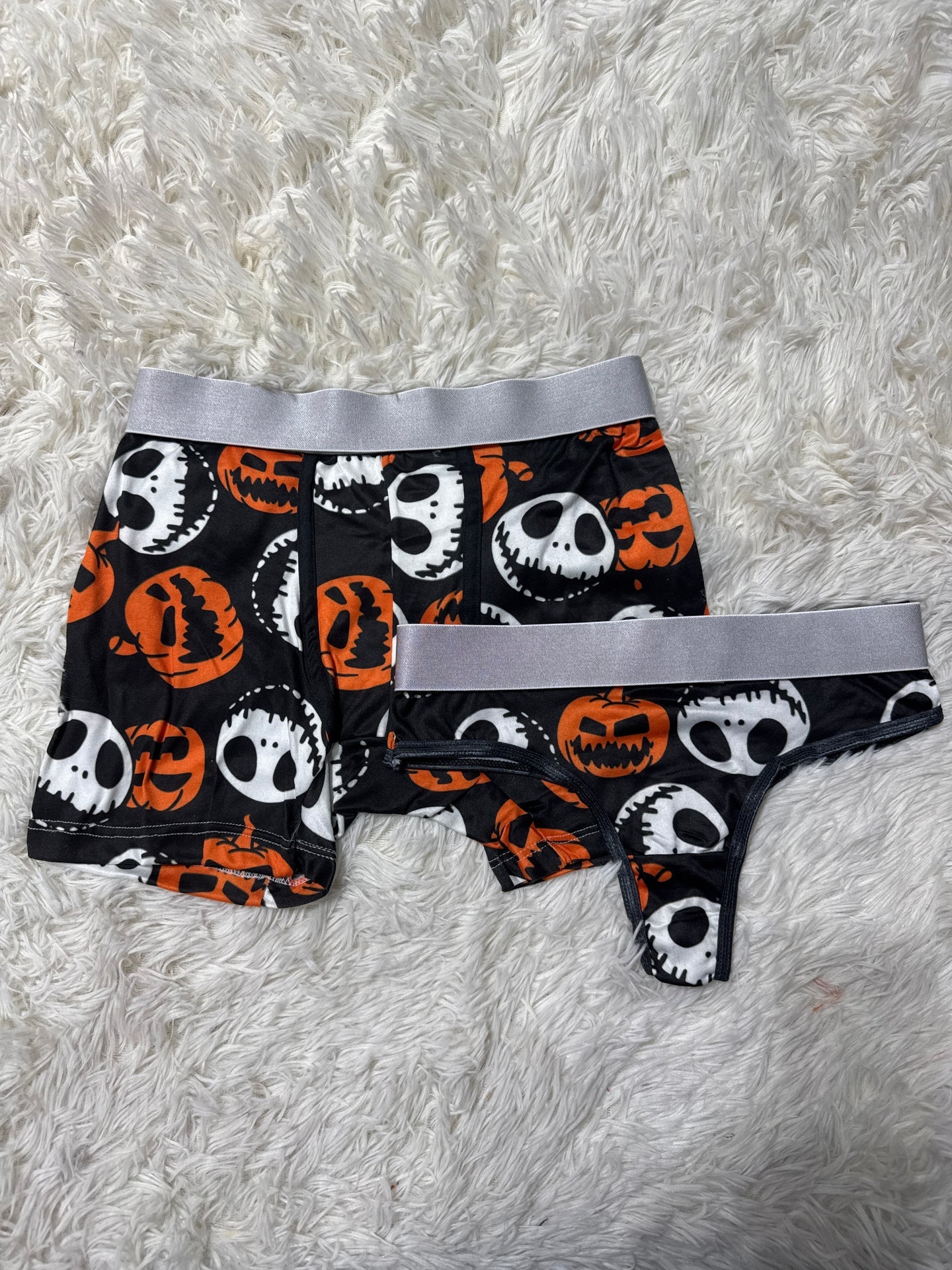 Jack y calabaza Halloween duo de boxer con tanga xl