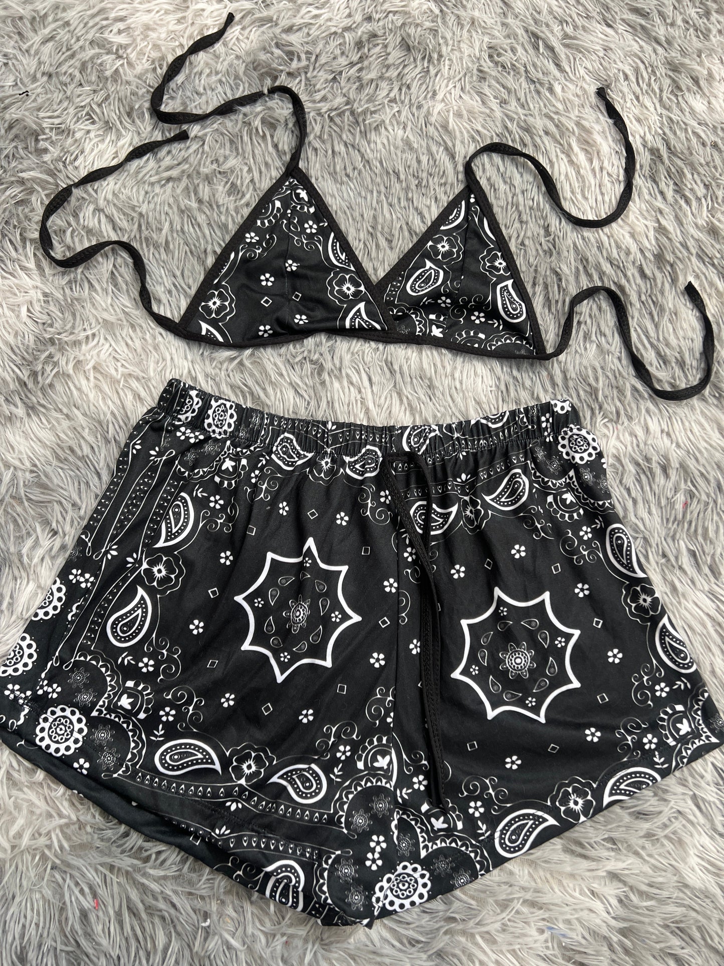 Mándala top con short unitalla de brush