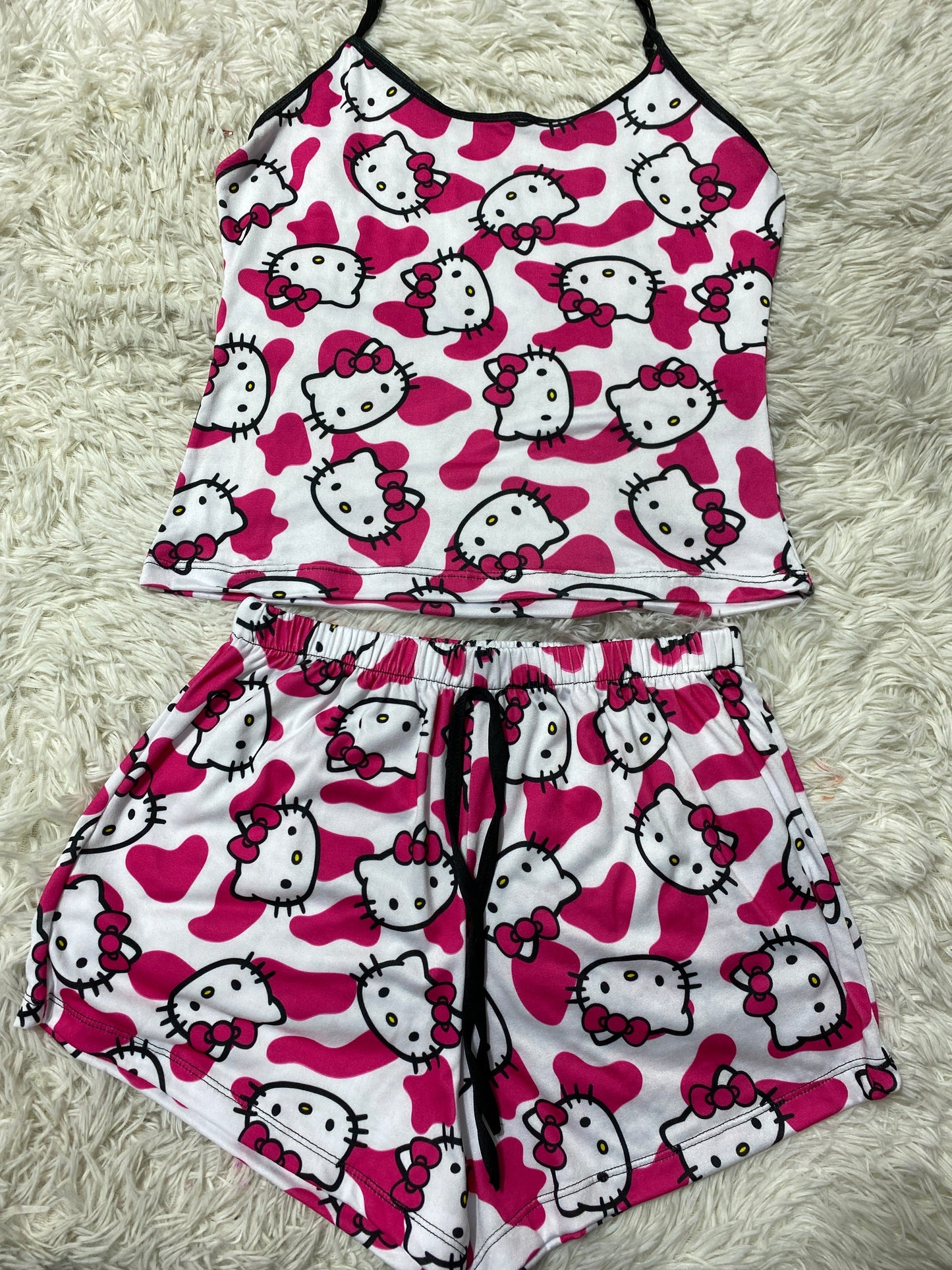 Hello kitty vaca blusa con short