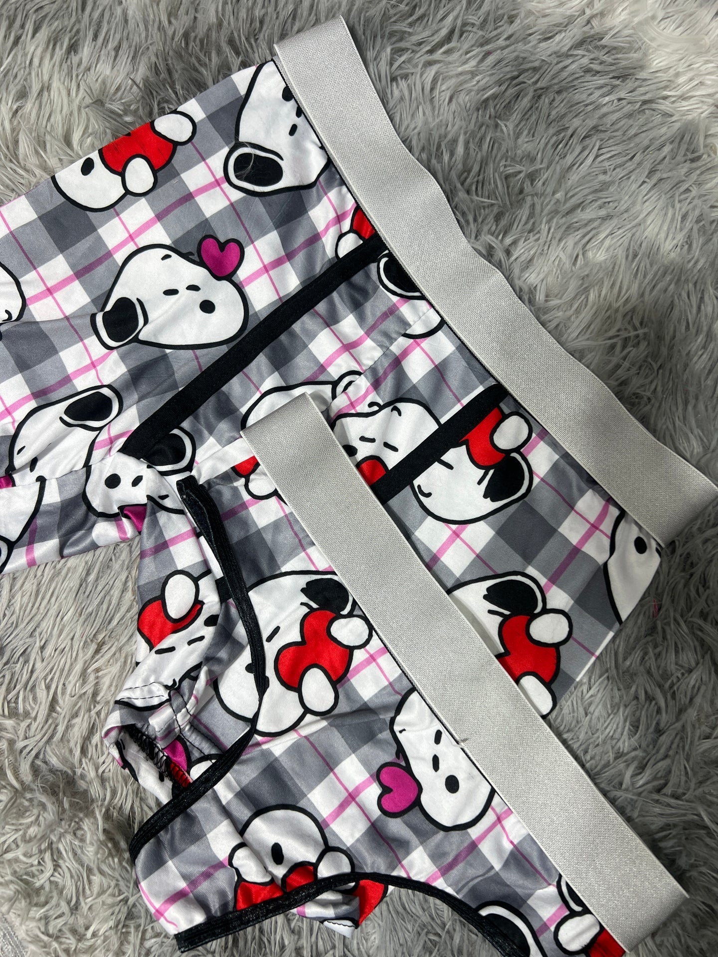 snoopy corazón fondo de cuadros dúo xl