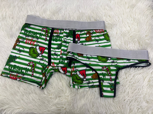 Grinch Lineas Verde duo unitalla con tanga
