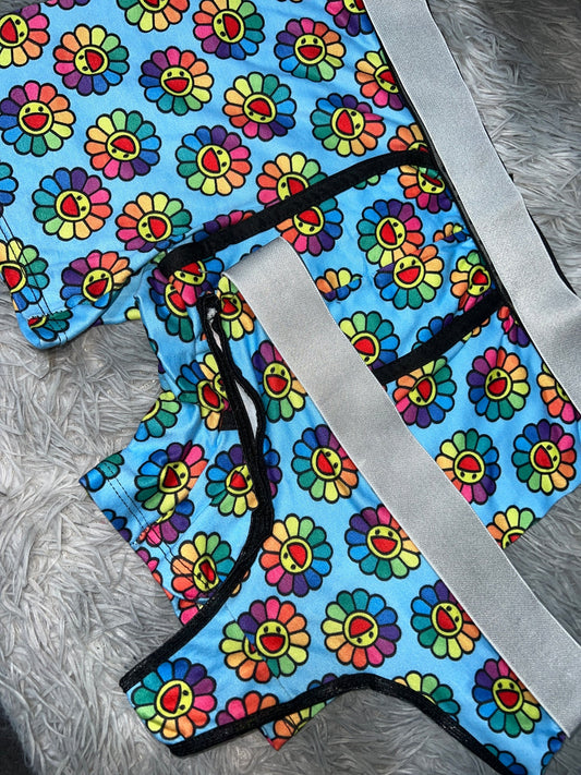 flores de colores boxer con tanga unitalla