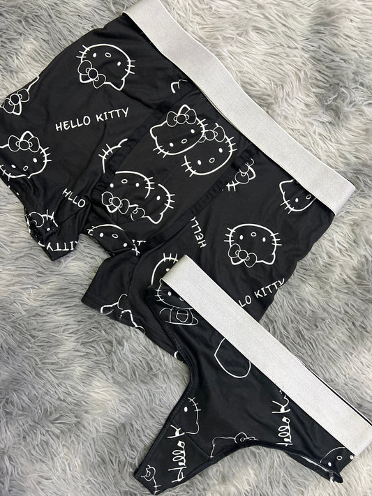 Kitty Faces Negro duo unitalla con tanga
