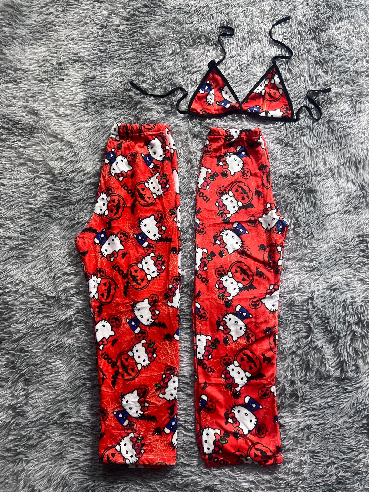hello kitty boo! Duo de Pijama Afelpada hallowen