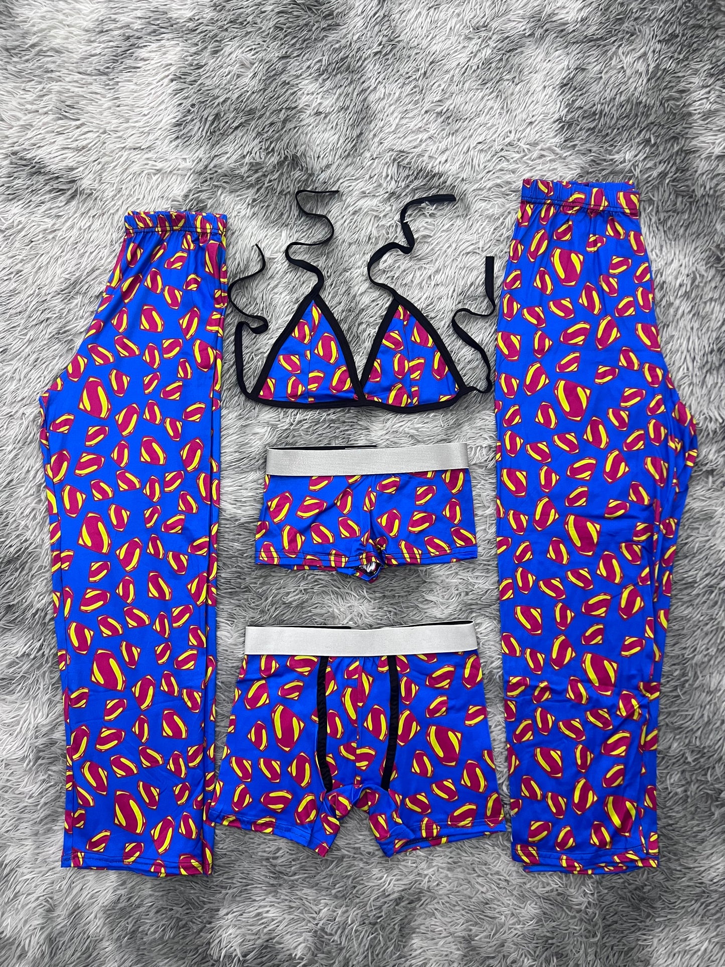 supermán clásico pijama 5 piezas