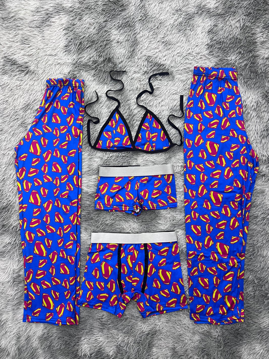 supermán clásico pijama 5 piezas