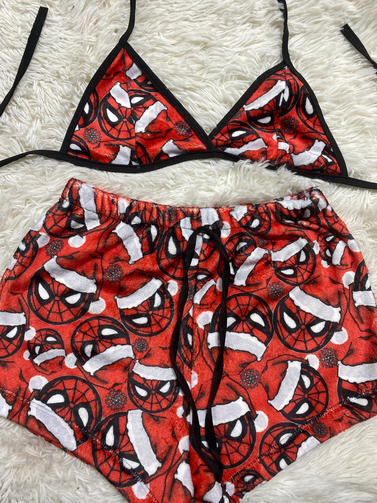 Spiderman navidad top Con Short Unitalla De Afelpado