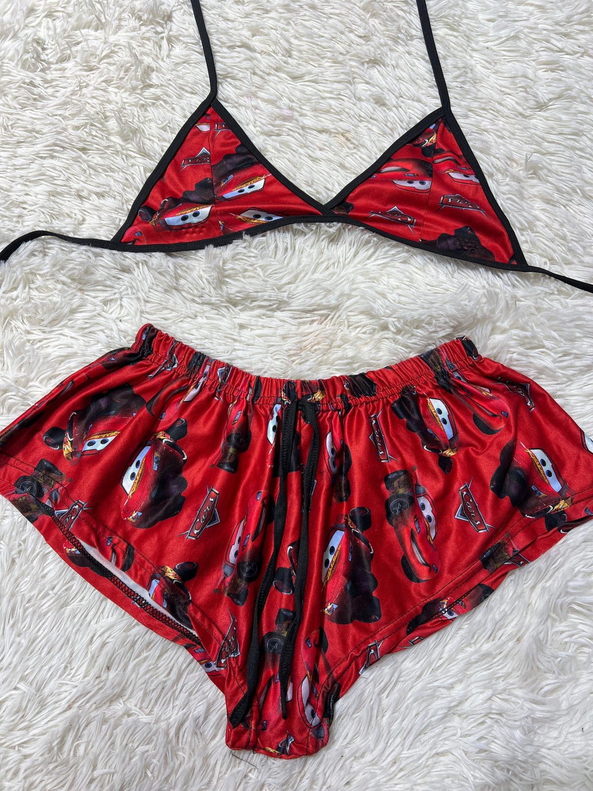 McQueen Rojo Top Con Short Unitalla De Brush