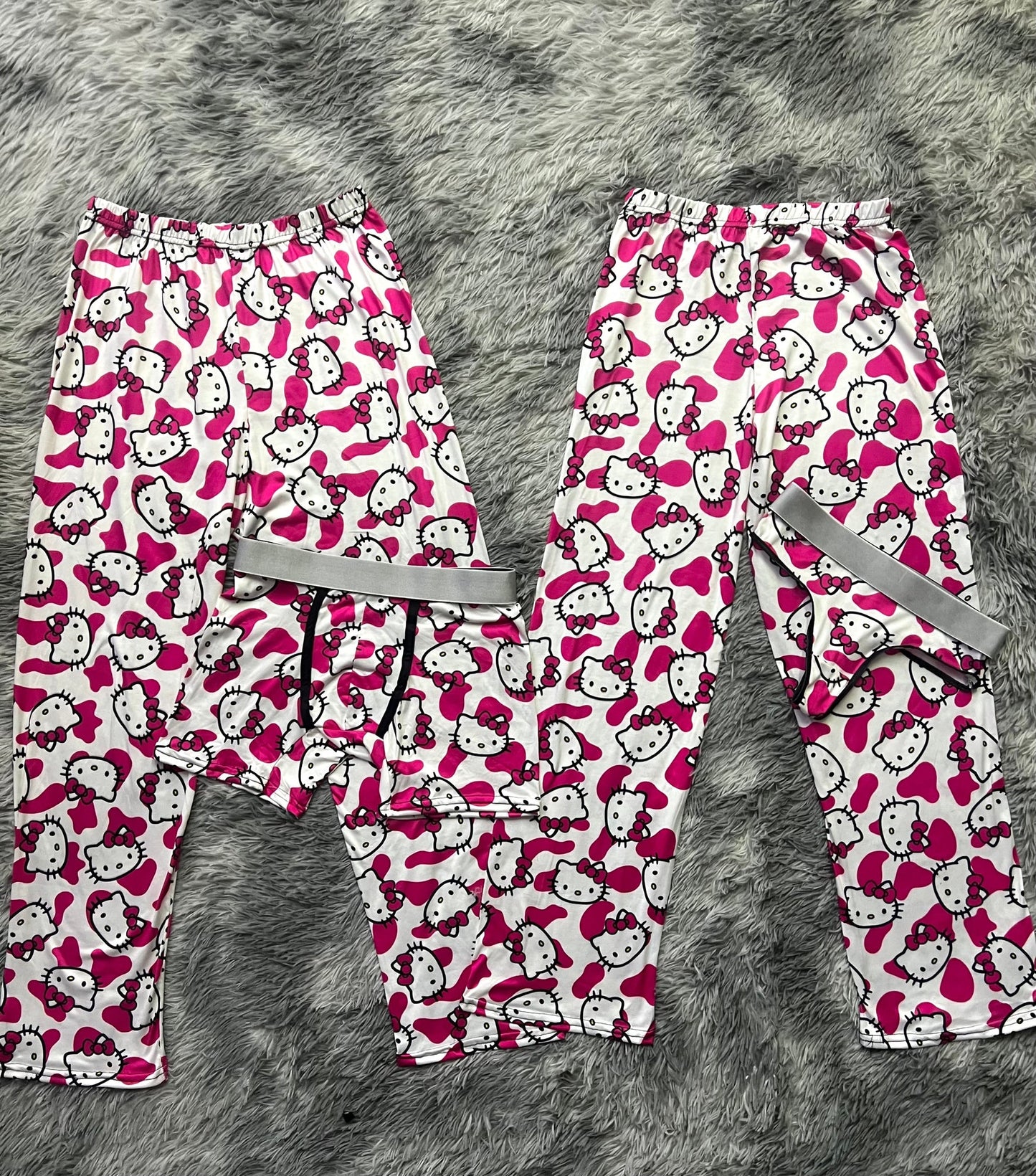 Kitty Cow Print 5 piece pajama set For Couples 🐄