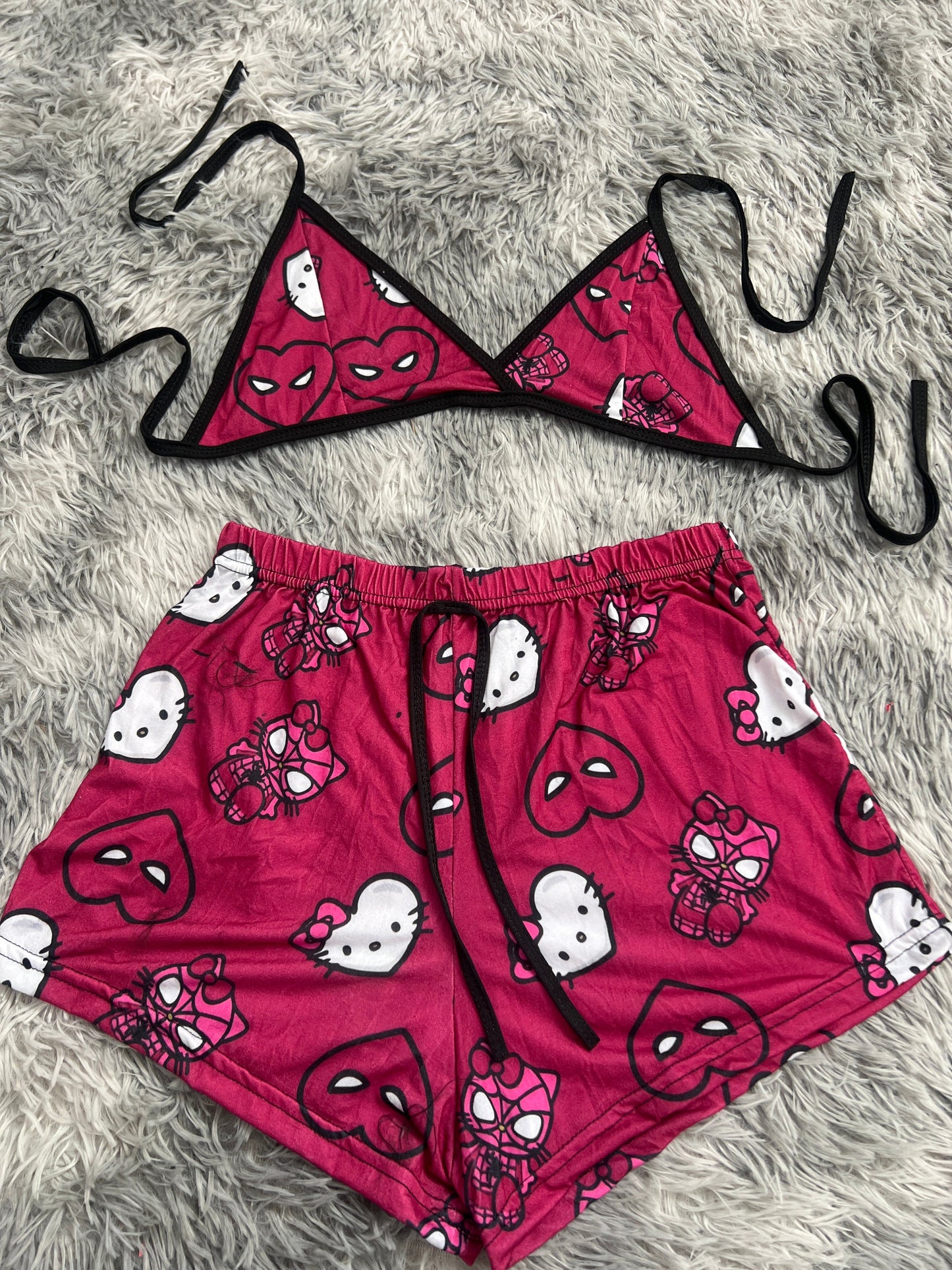 Spiderkitty vino top con short unitalla de brush