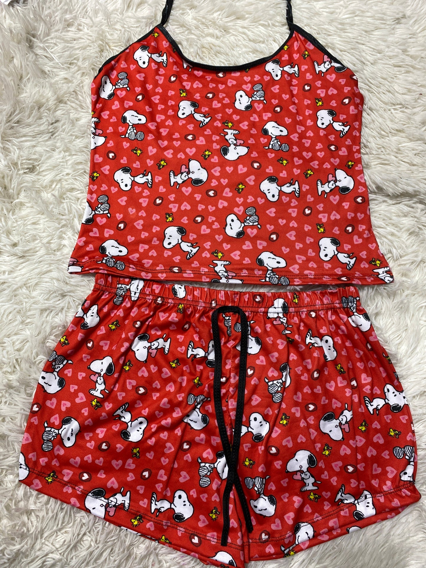 Snoopy corazones blusa con short