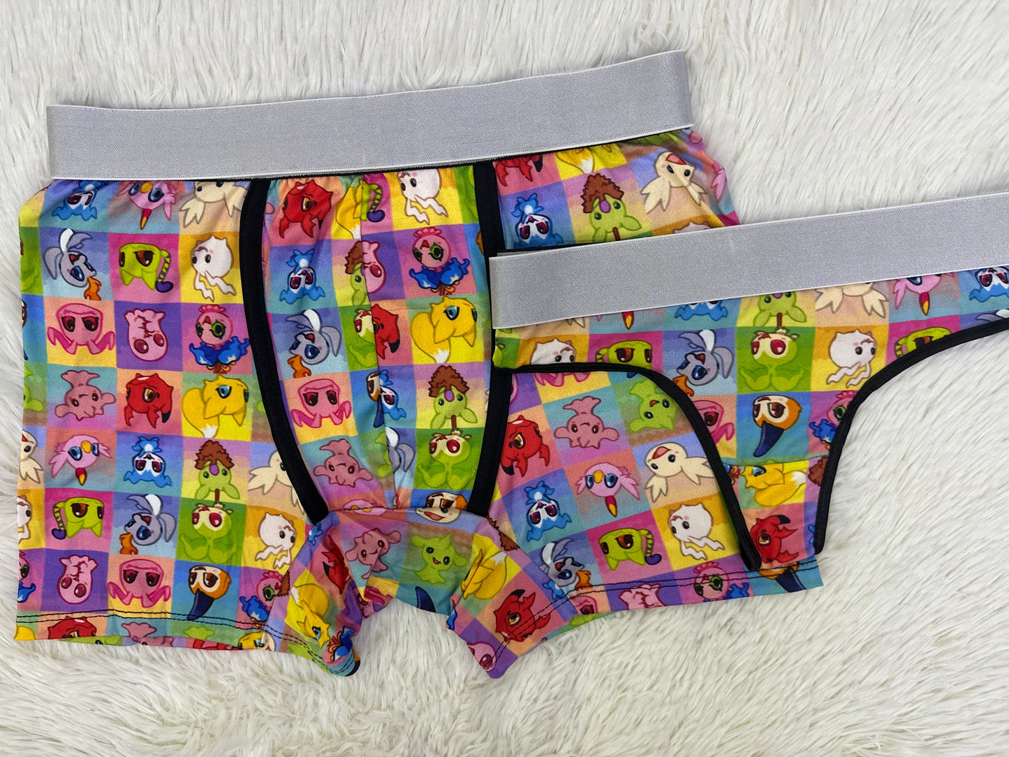 Digimon Hearts Print Rojo Duo XL