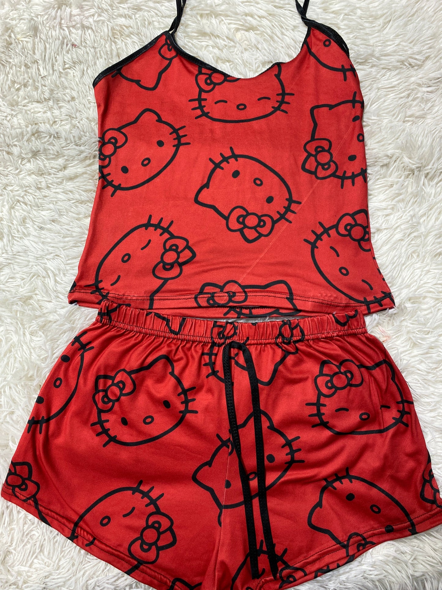 Hello kitty rojo blusa con short