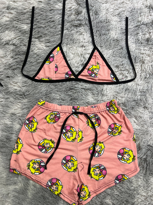 Princesa Peach Top con short unitalla de brush