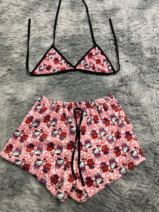 Spiderman con su novia Top con short unitalla de afelpado