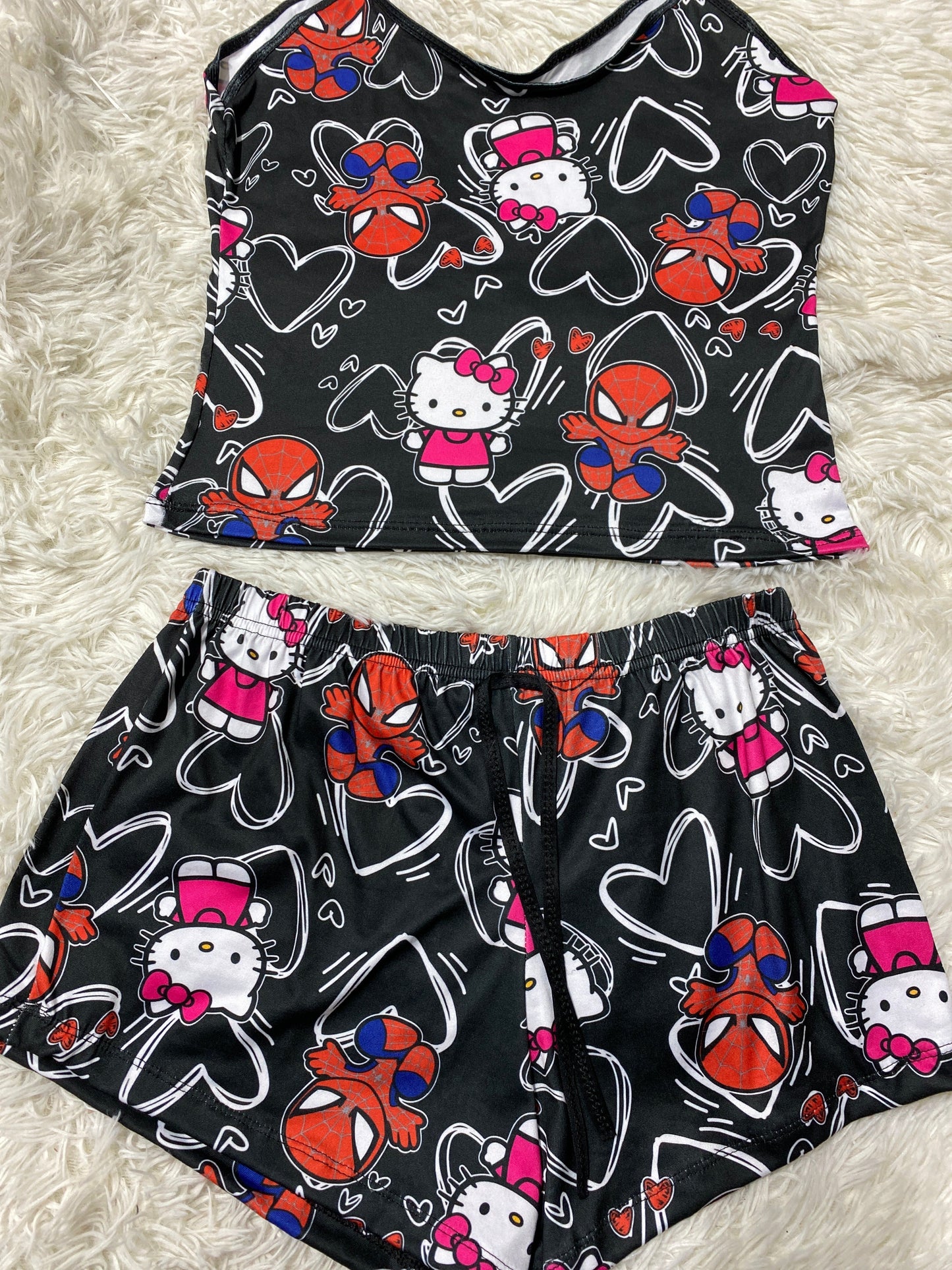 Spiderkitty blusa con short