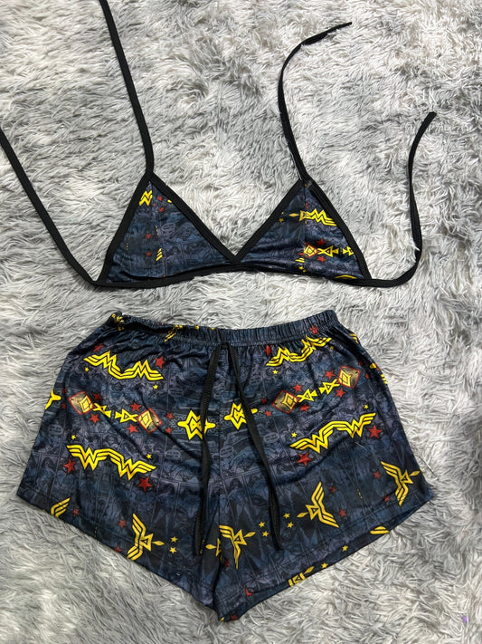 wonder woman Top con short unitalla de brush