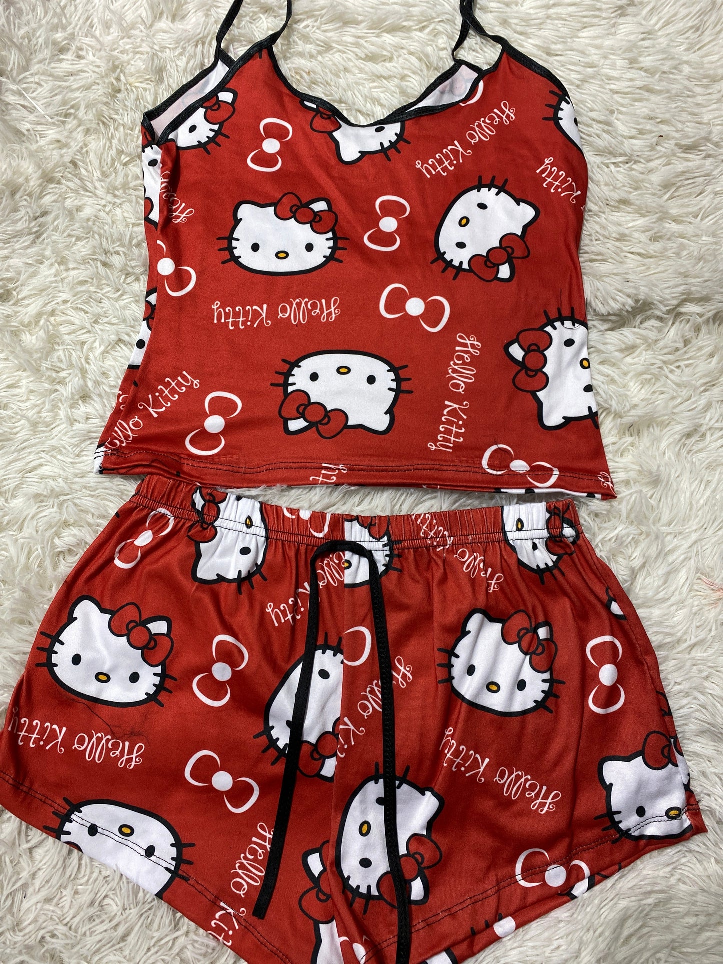 Hello kitty rojo blusa con short