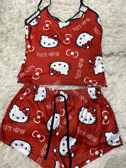 Hello Kitty Rojo Blusa Con Short