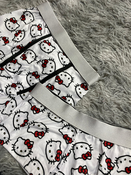 Hello kitty Caras fondo blanco duo con boxer xl