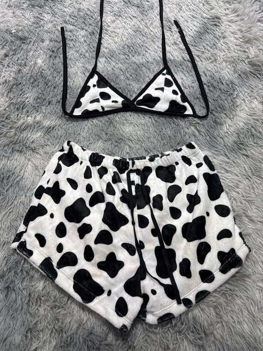 Vaca Top con short unitalla de afelpado