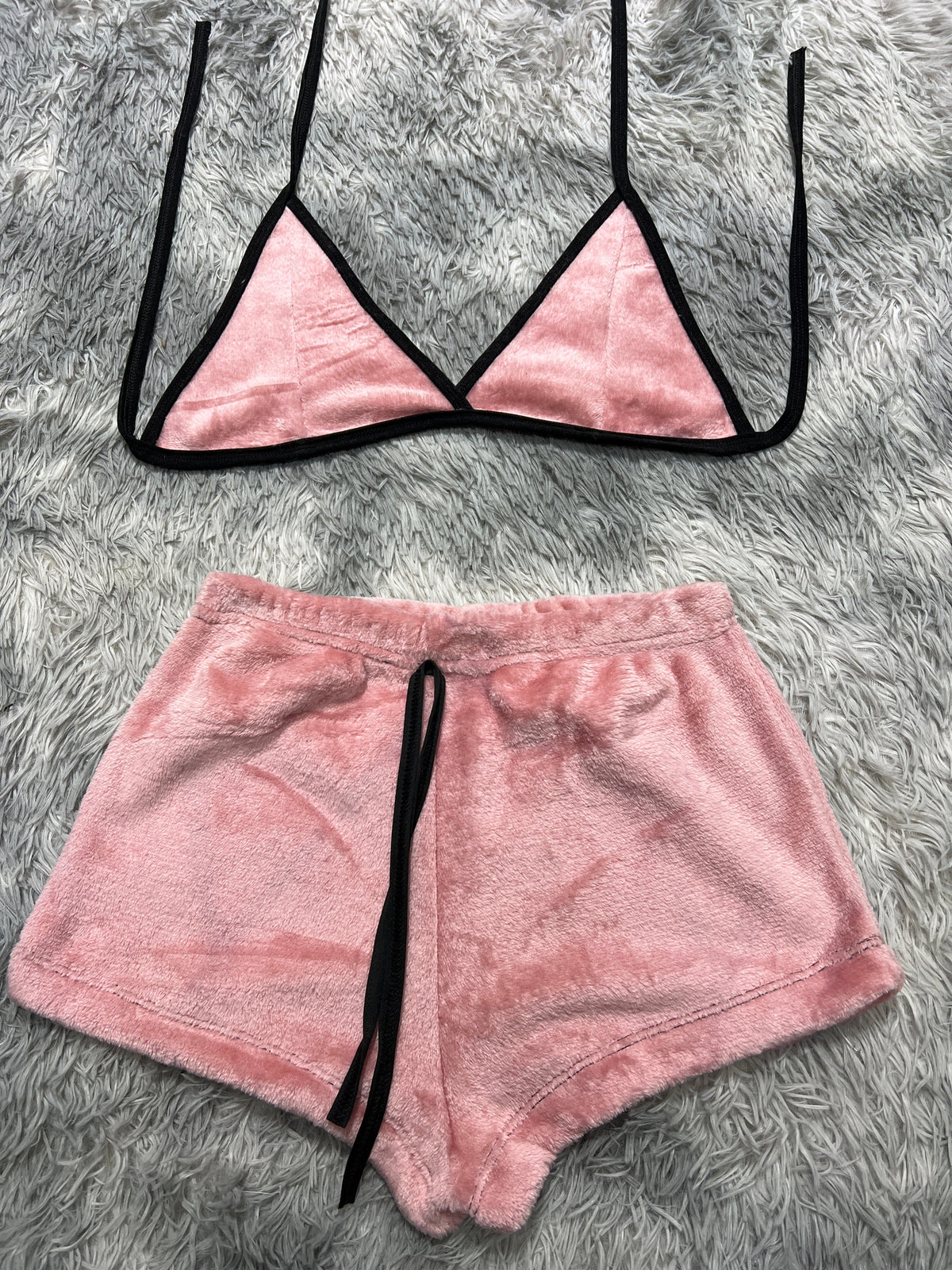 Color Rosa Top Con Short Unitalla De Afelpad