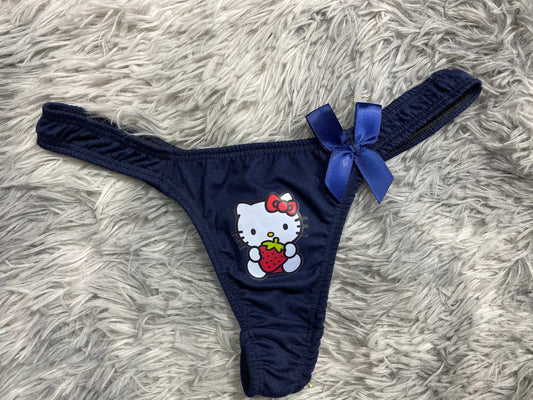 Hello kitty color marino Tanga de dama gruesa