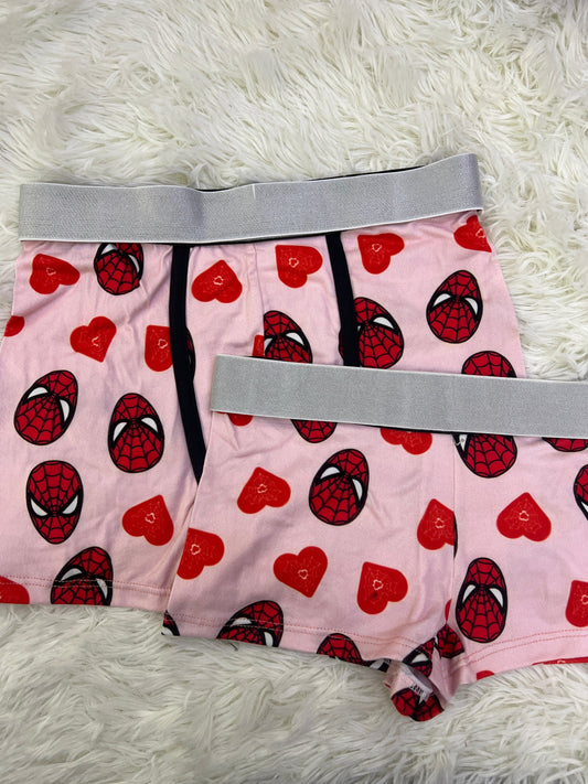 Spider Corazones Sin Color Duo Unitalla Con boxer