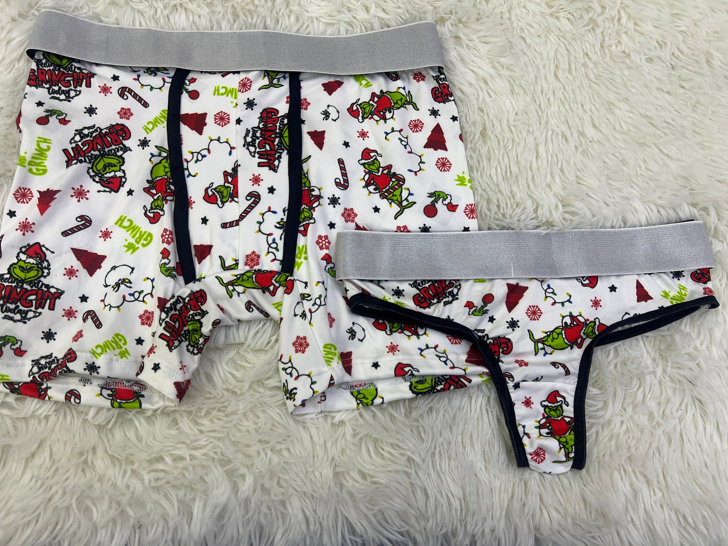 Grinch Blanco duo unitalla con tanga