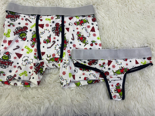 Grinch Blanco duo unitalla con tanga