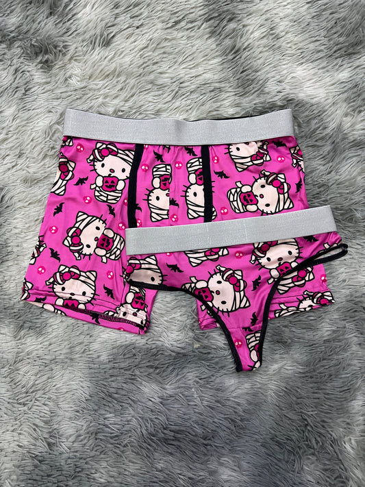 Calzón Hello Kitty Momia Rosa Duo Boxer Con Tanga