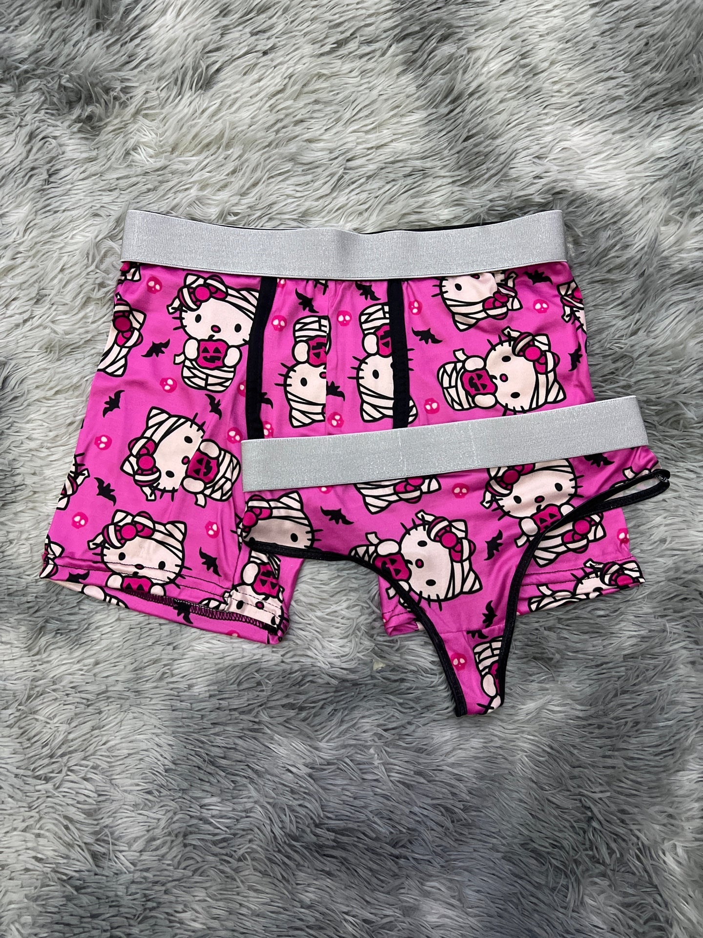 Kitty momia rosa duo de calzón boxer con tanga