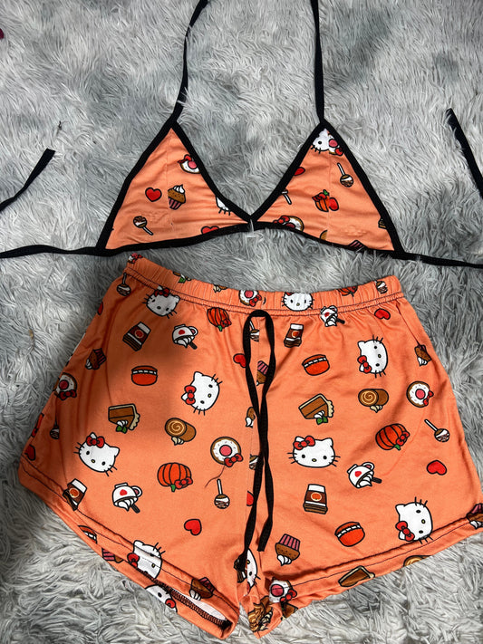 Hello Kitty Pastel Top Con Short Unitalla De Brush