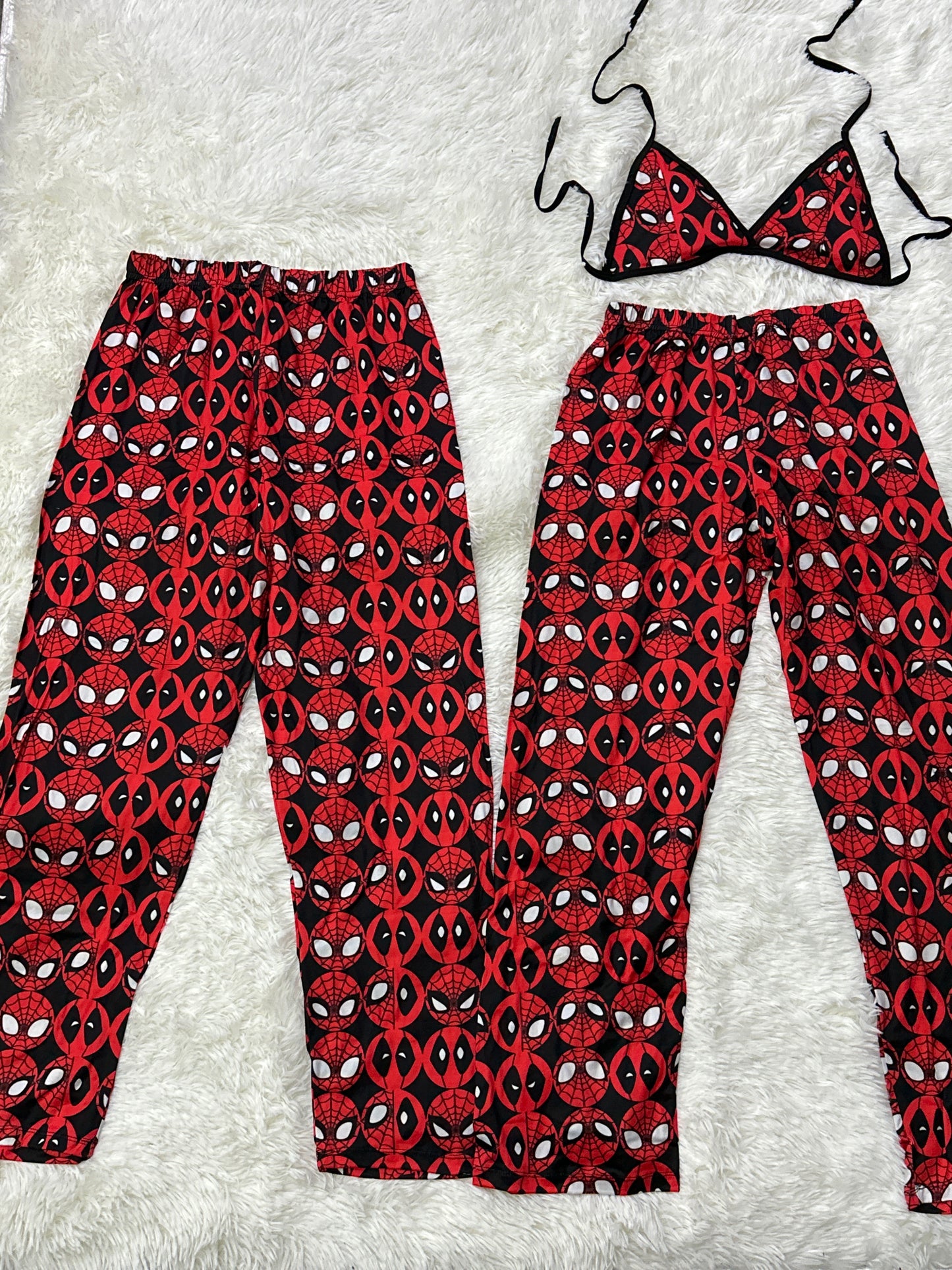 Spiderman y deadpool pijama 5 pcs