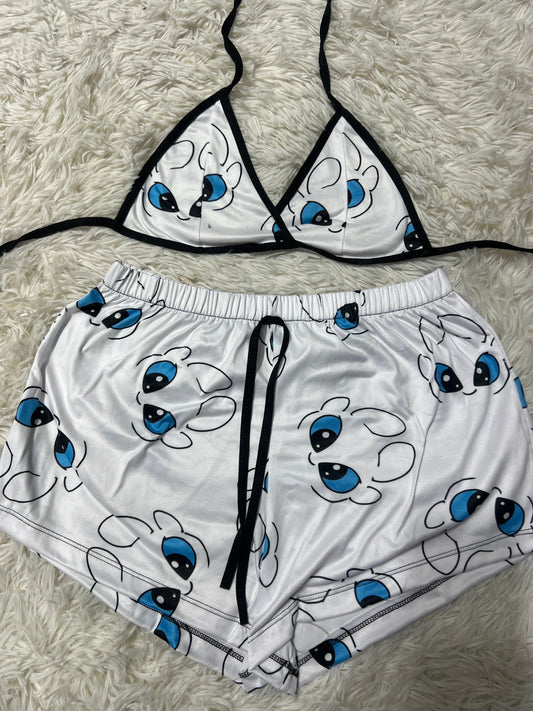 Dragon Blanco Top Con Short Unitalla De Brush