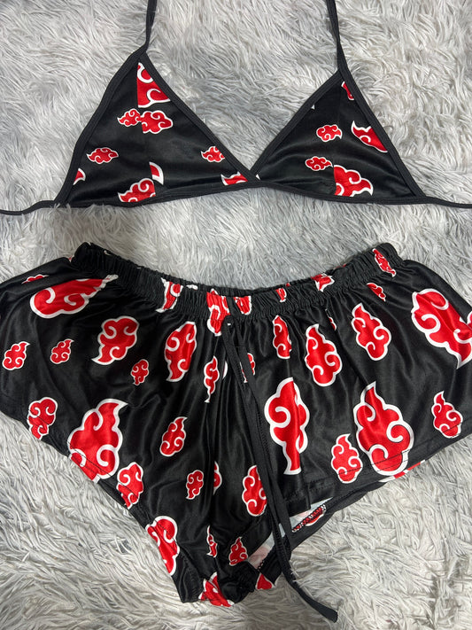 Akatsuki Top con short unitalla de brush
