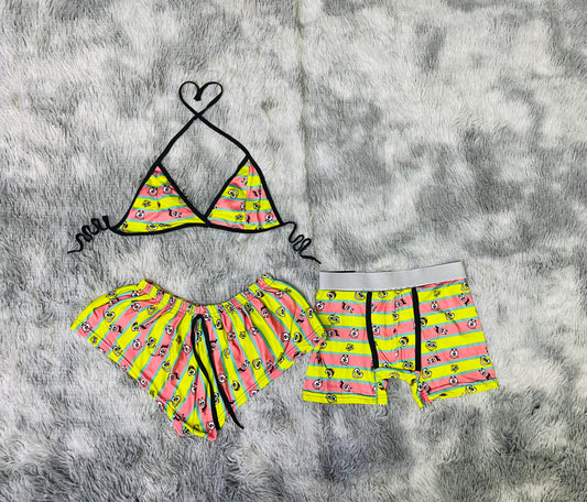 short con top y Bóxer Bob y Patricio