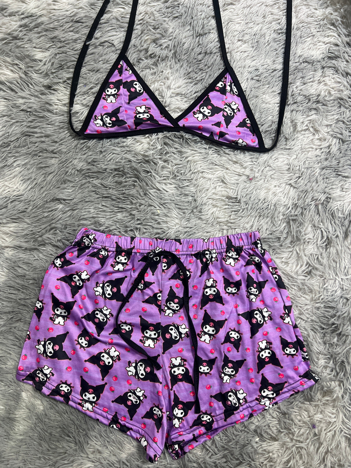 Kuromi Lila Top Con Short Unitalla De Brush