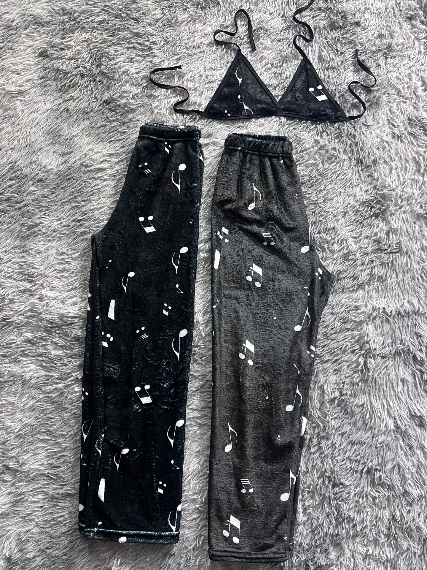 notas musicales Duo de Pijama Afelpada