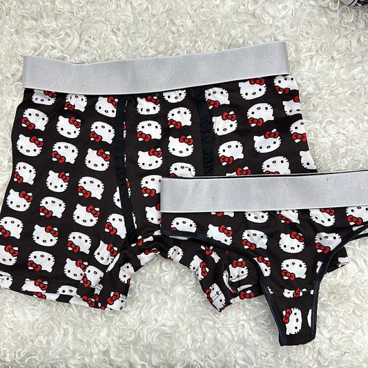 Hello Kitty Caritas Negro Duo Unitalla Con Tanga