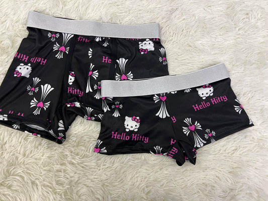 Hello Kitty Crosses Negro duo unitalla con tanga