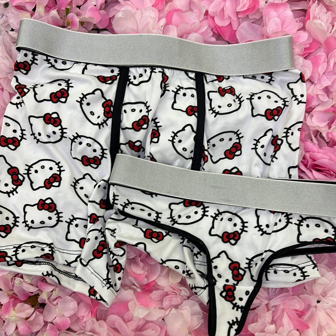 Hello kitty background white matching couples underwear XL - Fundies
