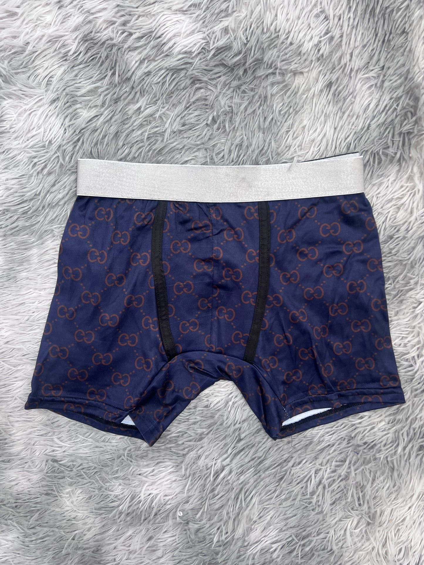 Boxer de caballero gucci azul marino con dorado