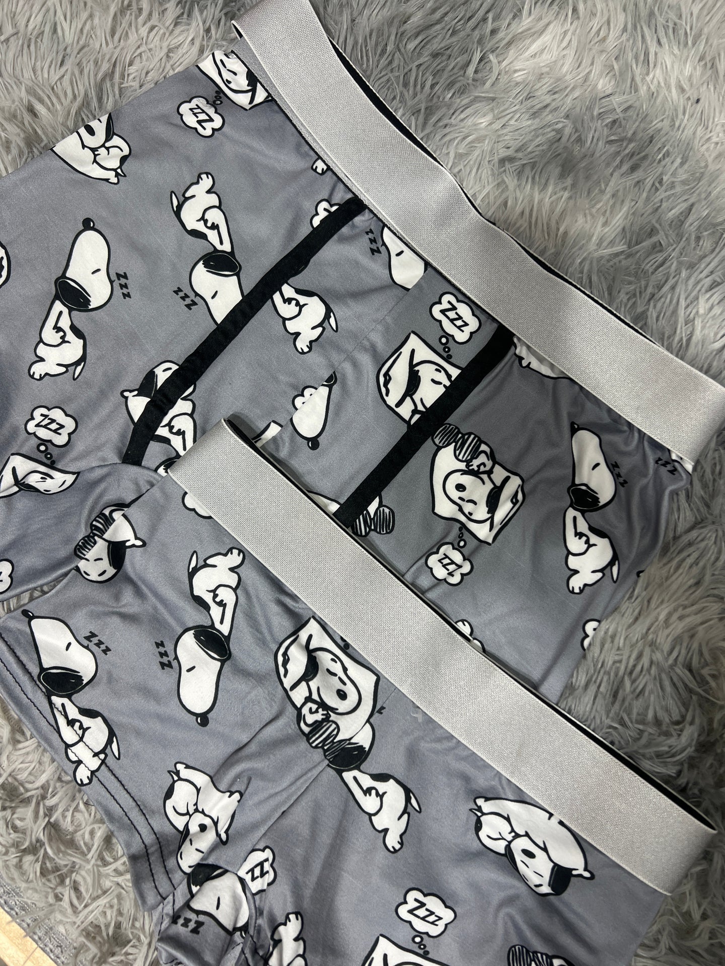snoopy fondo gris dúo con boxer xl