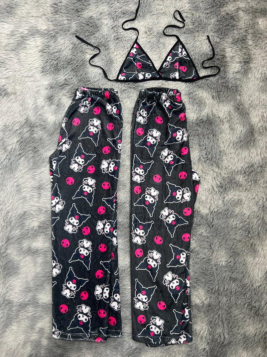 Kuromi Calaveras Duo De Pijama Afelpada