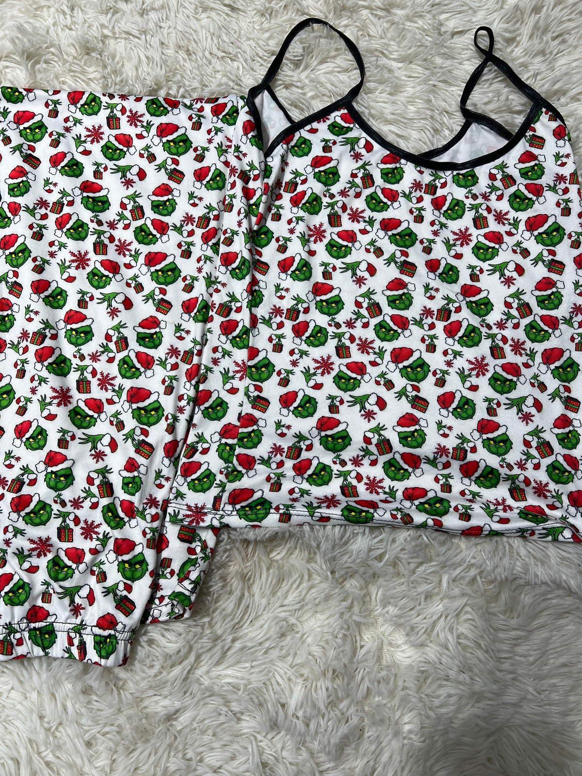 Grinch Blusa Con Pantalón Pijama De Dama